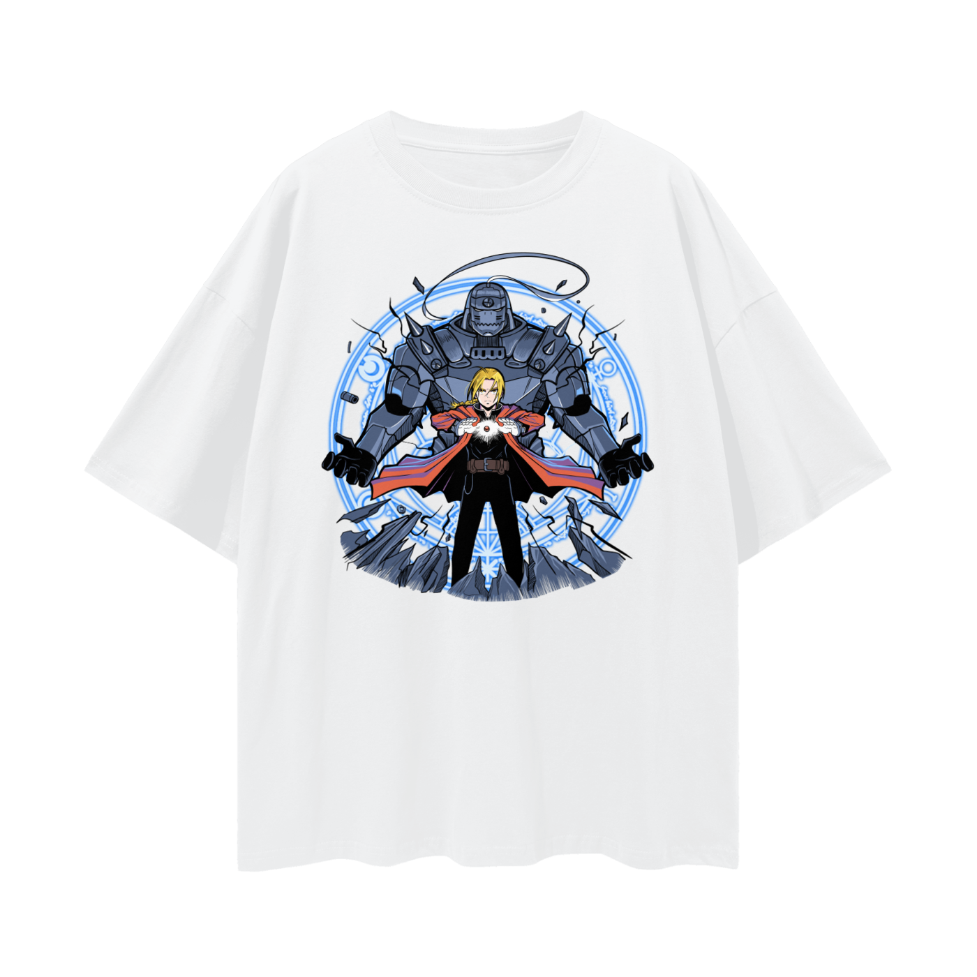 FULL METAL ALCHEMIST ELRIC BROTHERS COLOUR OVERSIZE T-SHIRT