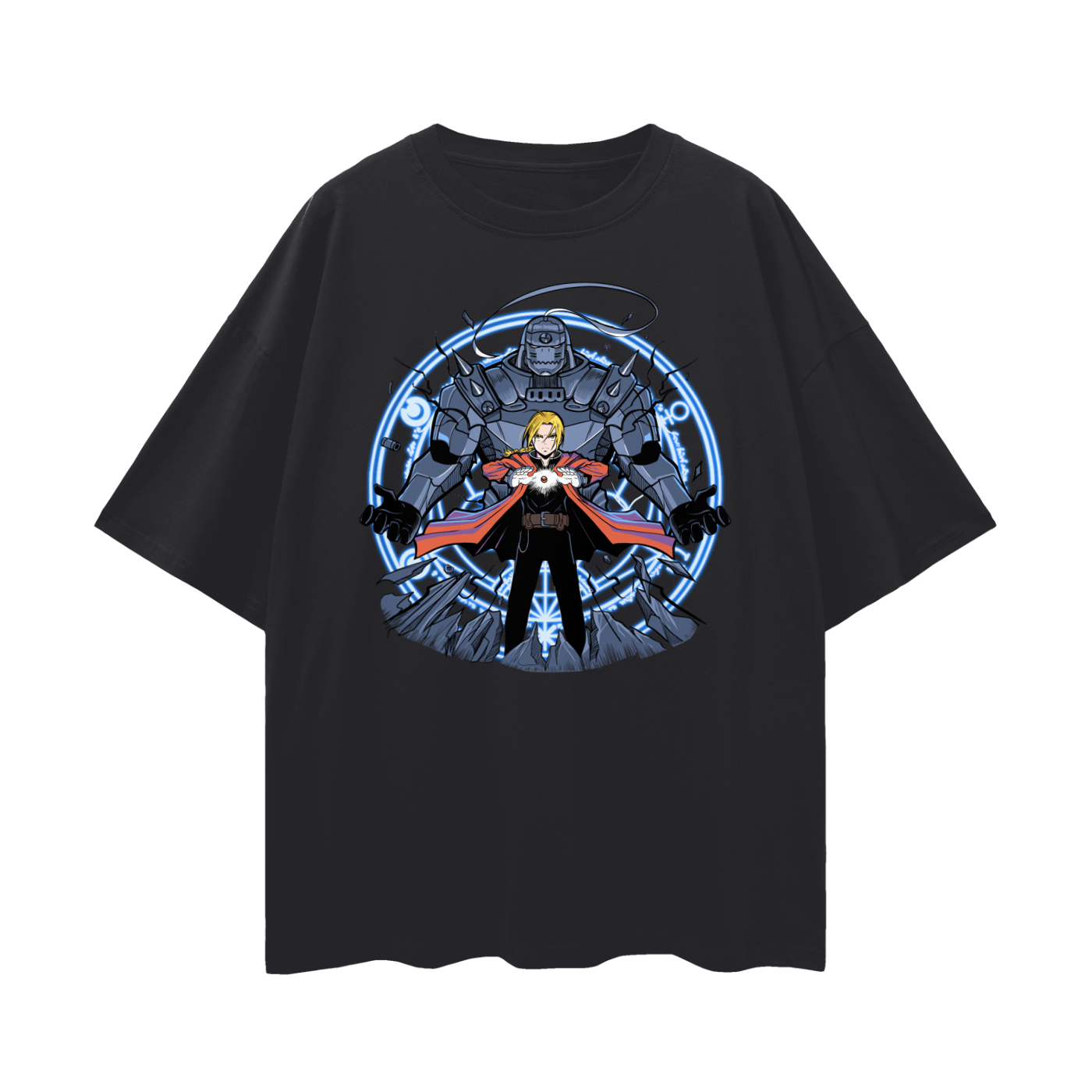 FULL METAL ALCHEMIST ELRIC BROTHERS COLOUR OVERSIZE T-SHIRT