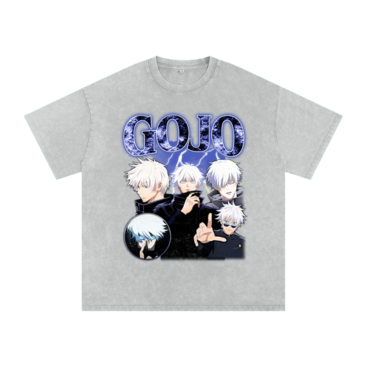 JUJUTSU KAISEN SNOW WASH GOJO RETRO T-SHIRT