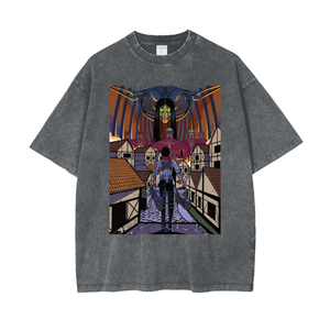 T-SHIRT ATTACK ON TITAN SNOW WASH MIKASA RUMBLING