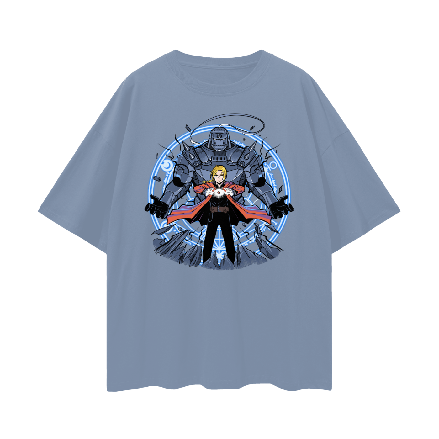 FULL METAL ALCHEMIST ELRIC BROTHERS COLOUR OVERSIZE T-SHIRT