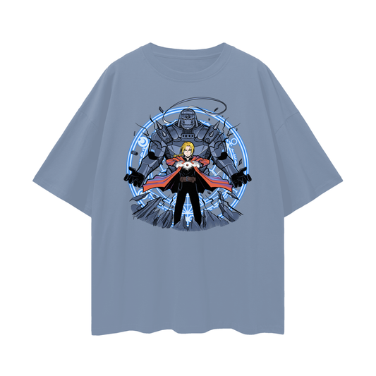 FULL METAL ALCHEMIST ELRIC BROTHERS COLOUR OVERSIZE T-SHIRT