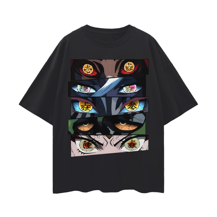 T-SHIRT OVERSIZE DEMON SLAYER LUNE SUPÉRIEURE YEUX