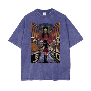 T-SHIRT GOTH MIKASA SNOW WASH ATTACK ON TITAN