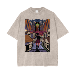 T-SHIRT GOTH MIKASA SNOW WASH ATTACK ON TITAN