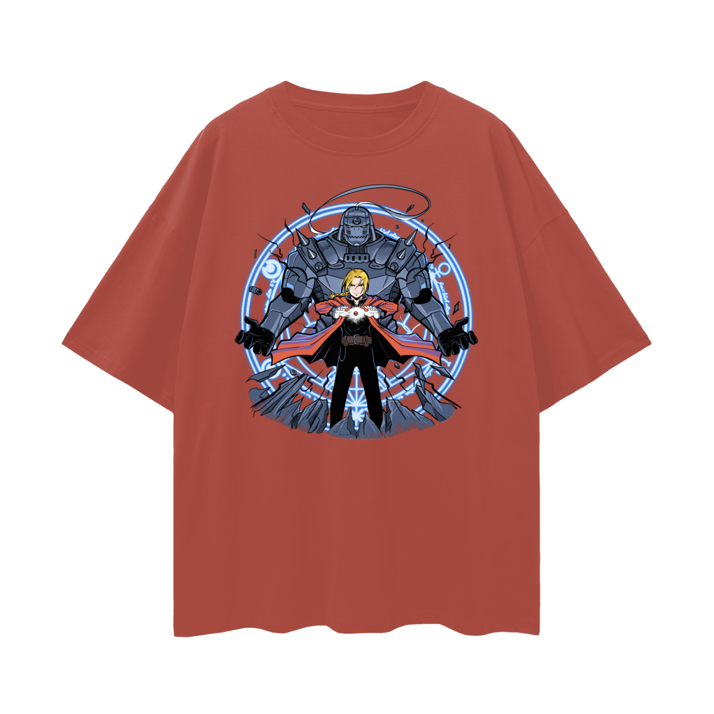 FULL METAL ALCHEMIST ELRIC BROTHERS COLOUR OVERSIZE T-SHIRT